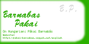 barnabas pakai business card